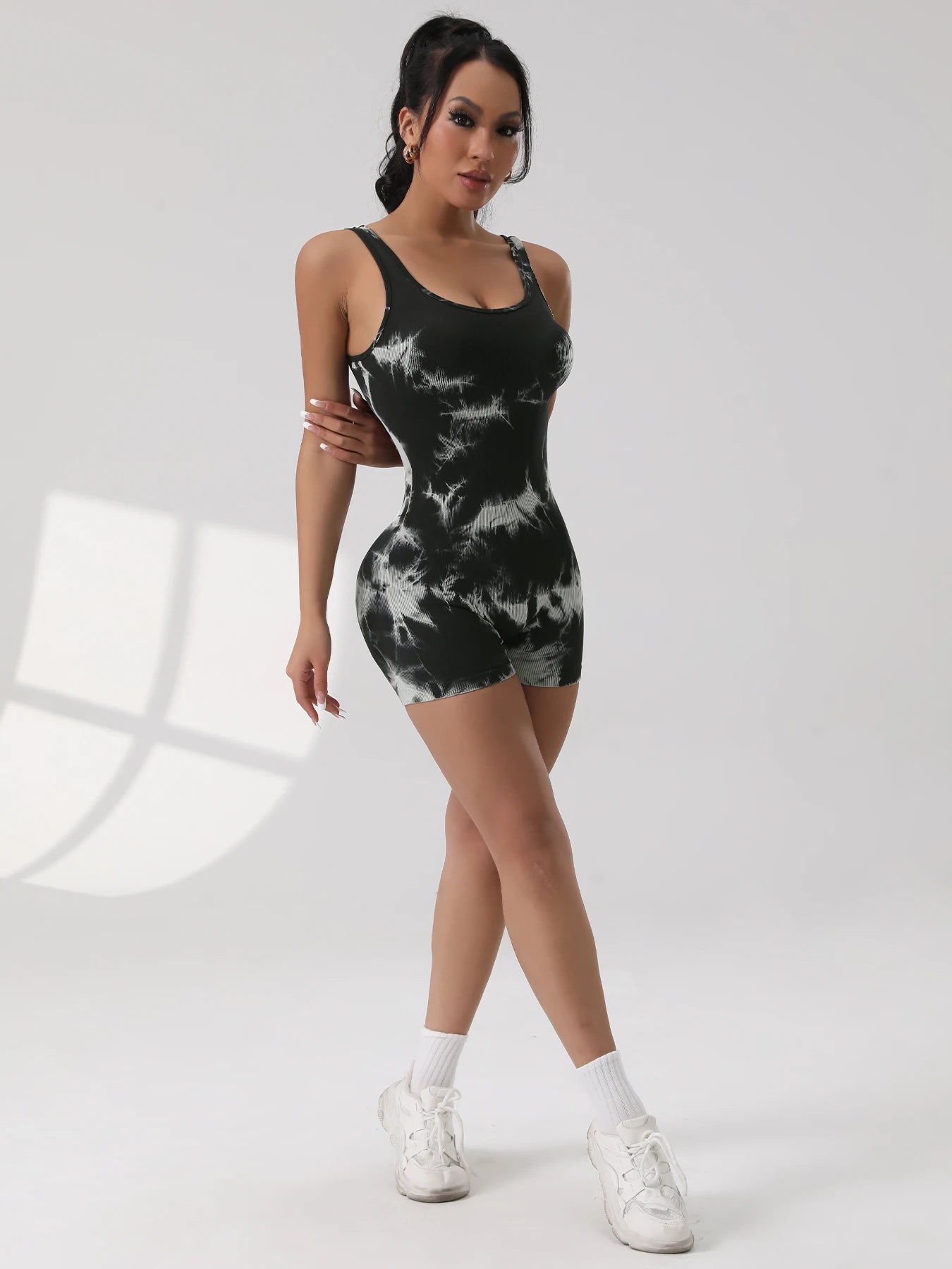 Women's Fitness Jumpsuit with Open Back