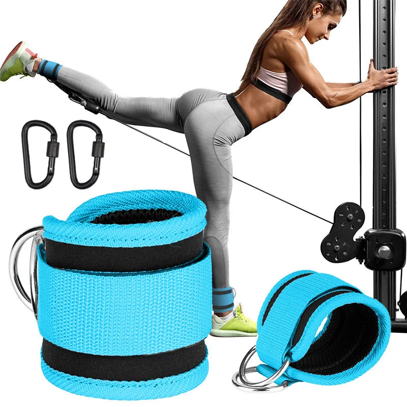 Kit Bandas de Resistencia con Tobilleras – Ejercicios de Glúteos y Piernas