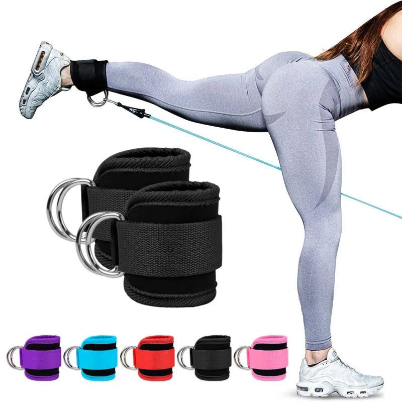 Kit Bandas de Resistencia con Tobilleras – Ejercicios de Glúteos y Piernas