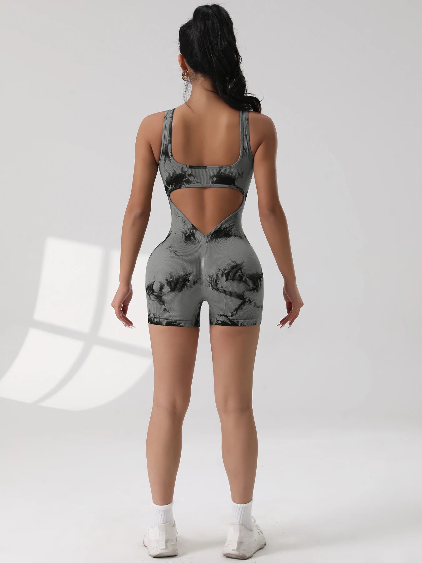 Women's Fitness Jumpsuit with Open Back