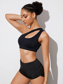 Top Deportivo Mujer – Diseño Asimétrico de Un Solo Hombro
