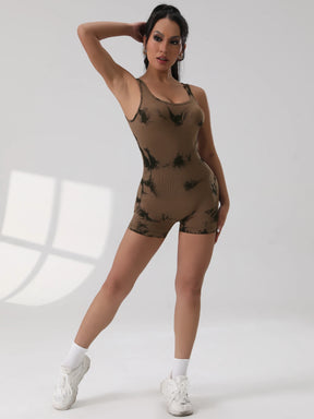 Women's Fitness Jumpsuit with Open Back