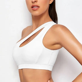 Top Deportivo Mujer – Diseño Asimétrico de Un Solo Hombro