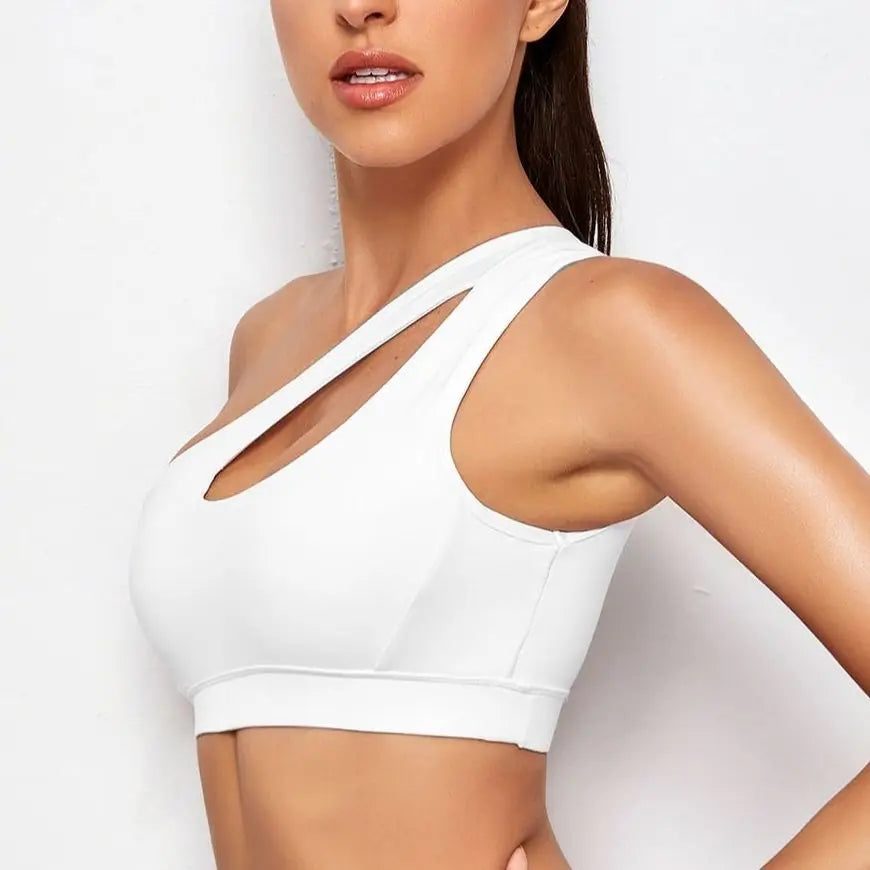Top Deportivo Mujer – Diseño Asimétrico de Un Solo Hombro