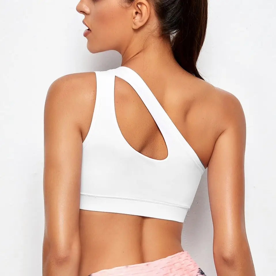 Top Deportivo Mujer – Diseño Asimétrico de Un Solo Hombro