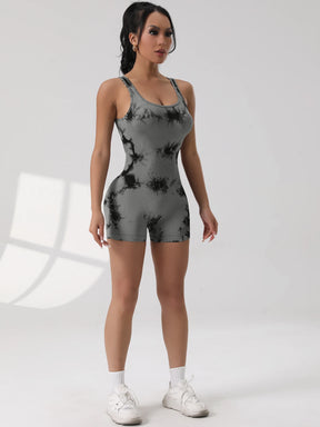 Women's Fitness Jumpsuit with Open Back