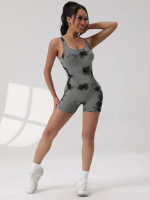 Women's Fitness Jumpsuit with Open Back