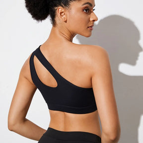 Top Deportivo Mujer – Diseño Asimétrico de Un Solo Hombro