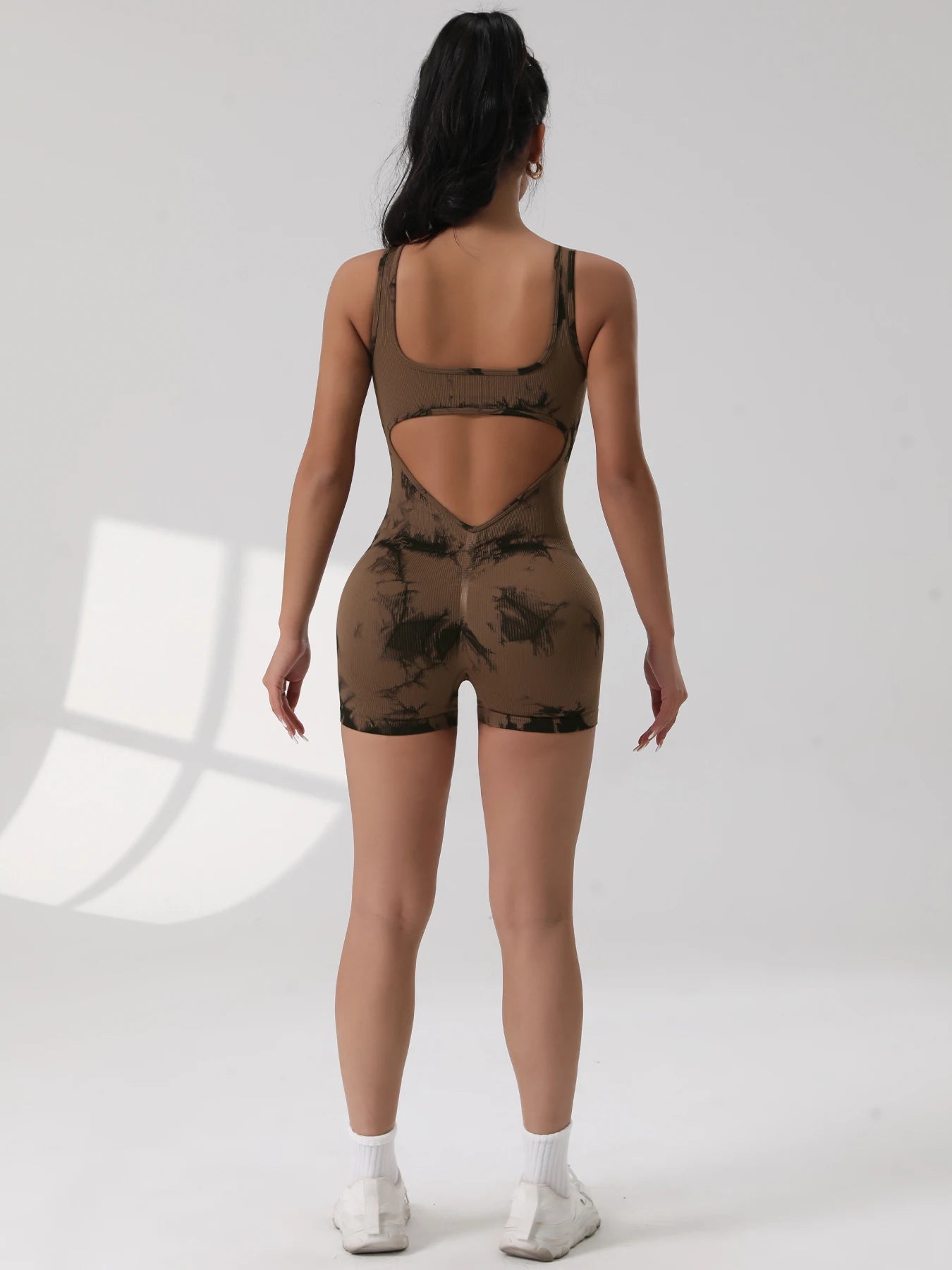 Women's Fitness Jumpsuit with Open Back